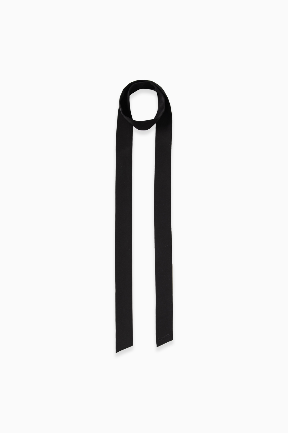 Swan Silky Tie-scarf (Black)